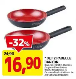 DPiù Set 2 padelle canyon offerta