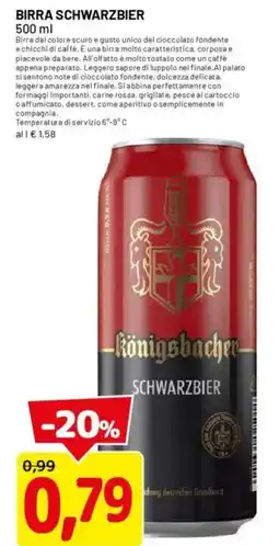 DPiù Birra schwarzbier offerta