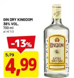 DPiù Gin dry kingdom 38% vol. offerta