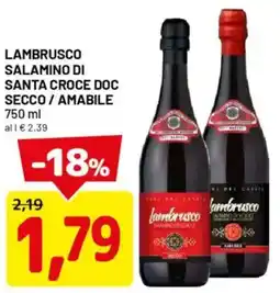 DPiù Lambrusco salamino di santa croce doc secco / amabile offerta