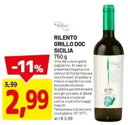 DPiù Rilento grillo doc sicilia offerta