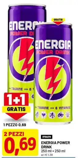 DPiù Energia power drink offerta