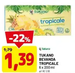 DPiù Tukano bevanda tropicale offerta