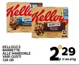 Extra Supermercati Kellogg's barrette alle mandorle offerta
