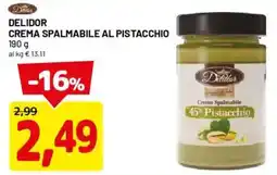 DPiù Delidor crema spalmabile al pistacchio offerta