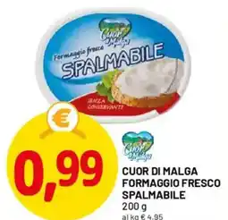 DPiù Cuor di malga formaggio fresco spalmabile offerta