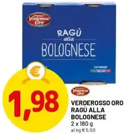 DPiù Verderosso oro ragù alla bolognese offerta