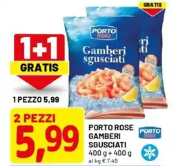 DPiù Porto rose gamberi sgusciati offerta