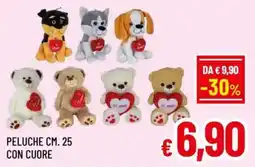 A&O Peluche cm. 25 con cuore offerta