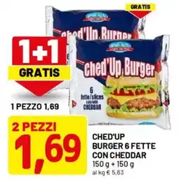 DPiù Ched'up burger 6 fette con cheddar offerta