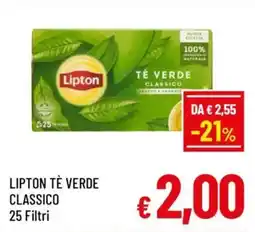A&O Lipton tè verde classico 25 filtri offerta