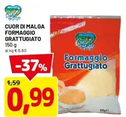 DPiù Cuor di malga formaggio grattugiato offerta