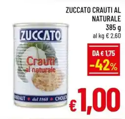 A&O Zuccato crauti al naturale offerta