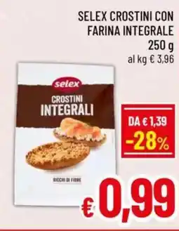 A&O Selex crostini con farina integrale offerta
