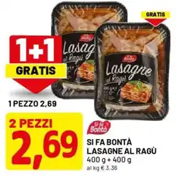 DPiù Si fa bontà lasagne al ragù offerta