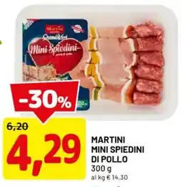 DPiù Martini mini spiedini di pollo offerta