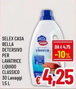 A&O Selex casa bella detersivo per lavatrice liquido classico offerta