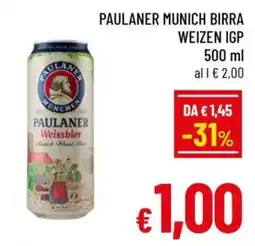 A&O Paulaner munich birra weizen igp offerta