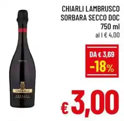 A&O Chiarli lambrusco sorbara secco doc offerta