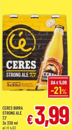 A&O Ceres birra strong ale 7.7 offerta