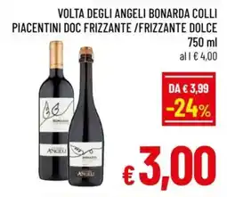 A&O Volta degli angeli bonarda colli piacentini doc frizzante/frizzante dolce offerta