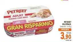 Pet Store Conad PETREET MULTIPACK tonno riso offerta
