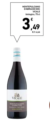 Spazio Conad Montepulciano d'abruzzo doc vicale biologico offerta