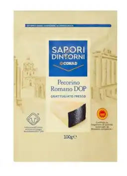 Spazio Conad Pecorino romano dop sapori&dintorni conad grattugiato fresco offerta