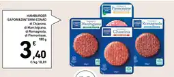 Spazio Conad Hamburger sapori&dintorni conad di chianina, di marchigiana, di romagnola, di piemontese, offerta