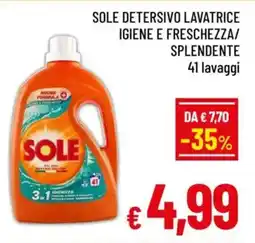 A&O Sole detersivo lavatrice igiene e freschezza/ splendente offerta