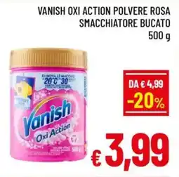 A&O Vanish oxi action polvere rosa smacchiatore bucato offerta
