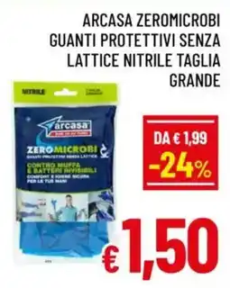 A&O Arcasa zeromicrobi guanti protettivi senza lattice nitrile taglia grande offerta