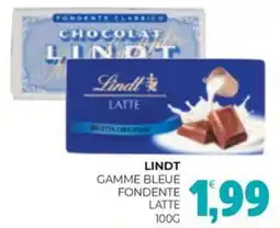 Eté Lindt gamme bleue fondente latte offerta