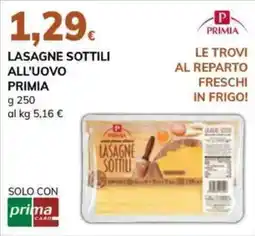 Basko Lasagne sottili all'uovo PRIMIA offerta