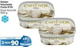 Carrefour Market Gelato Vaschetta Carte D'Or offerta