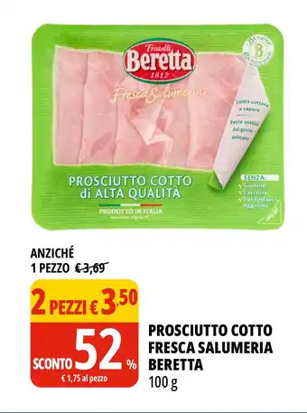Prosciutto cotto fresca salumeria BERETTA