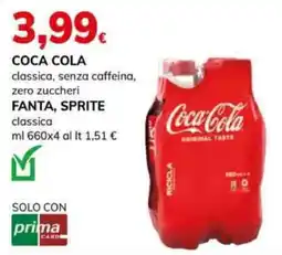 Basko COCA COLA classica, senza caffeina, zero zuccheri FANTA, SPRITE classica offerta