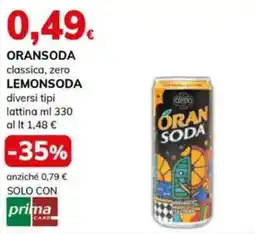 Basko ORANSODA classica, zero LEMONSODA offerta