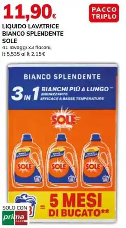 Basko Liquido lavatrice bianco splendente SOLE offerta