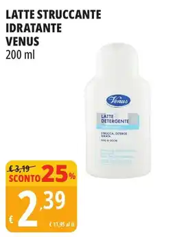 Tigros Latte struccante idratante VENUS offerta
