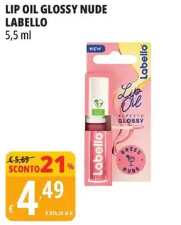 Tigros Lip oil glossy nude labello offerta