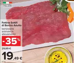 Carrefour Fettine Sottili di Bovino Adulto offerta
