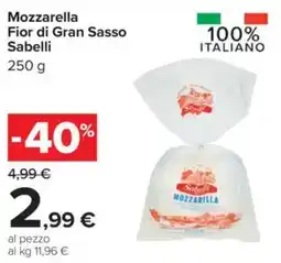 Carrefour Mozzarella Fior di Gran Sasso Sabelli offerta