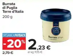 Carrefour Burrata di Puglia Terre d'Italia offerta