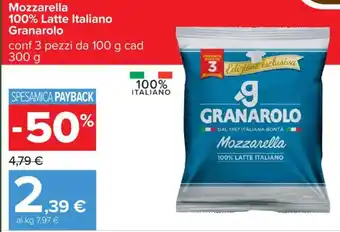 Carrefour Mozzarella 100% Latte Italiano Granarolo offerta