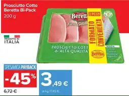 Carrefour Prosciutto Cotto Beretta Bi-Pack offerta