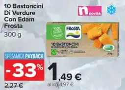 Carrefour 10 Bastoncini Di Verdure Con Edam Frosta offerta