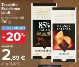 Carrefour Tavolette Sublime Excellence Lindt offerta