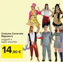 Carrefour Costume Carnevale Ragazzo/a offerta