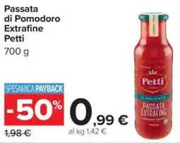 Carrefour Passata di Pomodoro Extrafine Petti offerta